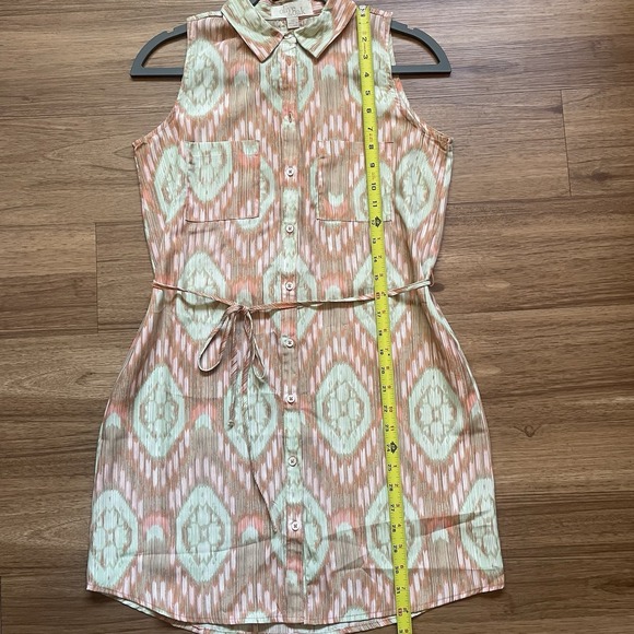 Olive & Oak Sleeveless Dress Tunic Womens XS Button Down 100% Polyester - Picture 8 of 9